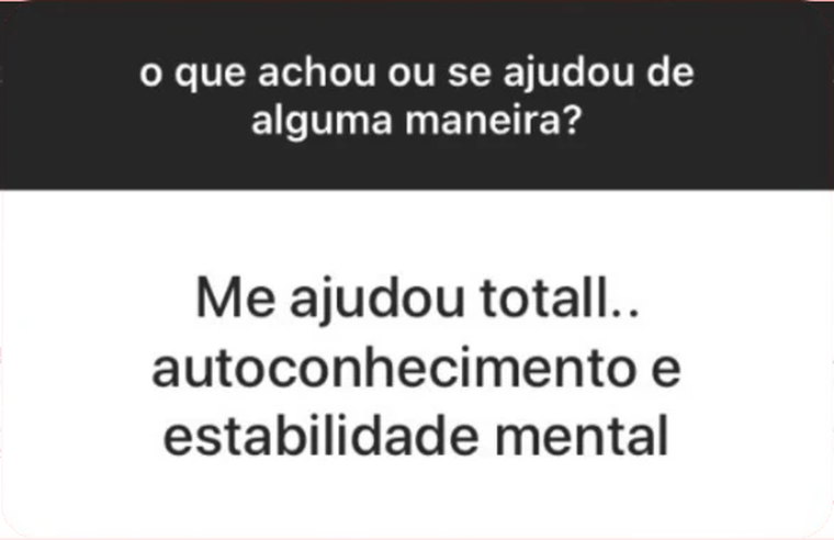 Feedback de cliente sobre leitura astrológica: “Me ajudou totall.. autoconhecimento e estabilidade mental”